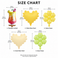 Summer Tropical Foil Balloon Set | Flamingo Cocktail Cup, Wave Heart & Daisy Flower Mylar Balloons for Hawaiian Luau Beach Party Decor